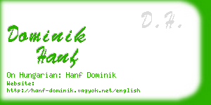 dominik hanf business card